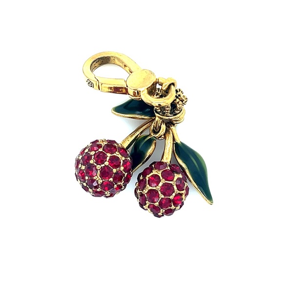 Gold and Red Cherry Pendant